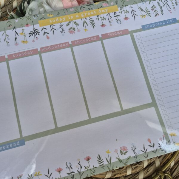 A4 Weeklikse tafel beplanner - Today Is a Great Day