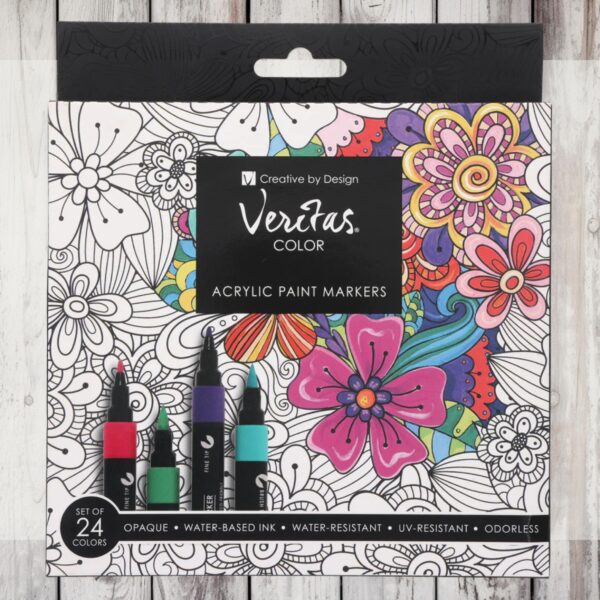 Veritas Twenty Four-Piece Acrylic Paint Marker Set