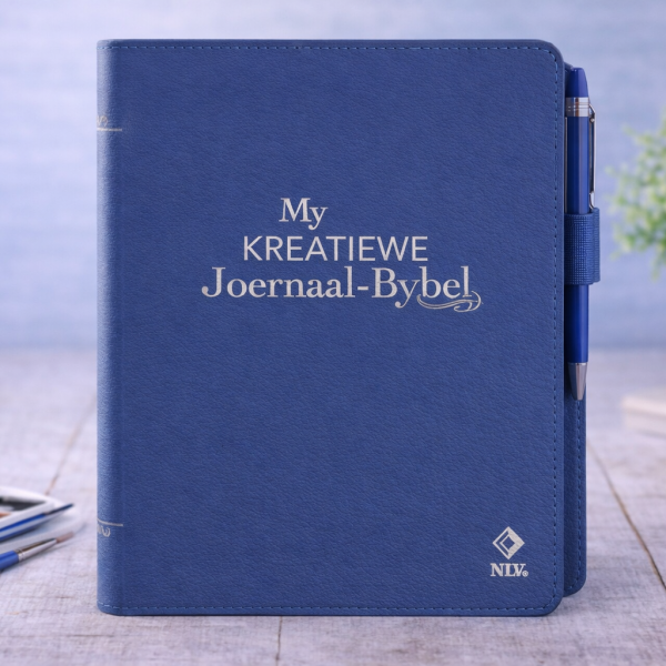 My Kreatiewe Joernaal-Bybel – NLV | Luukse Koningsblou Egte Leer