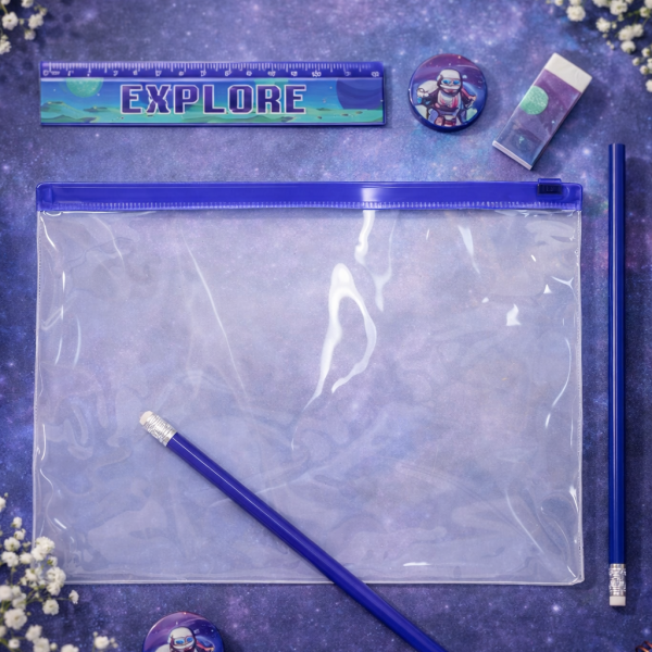 Explore Blue Skryfbehoeftes Geskenkstel