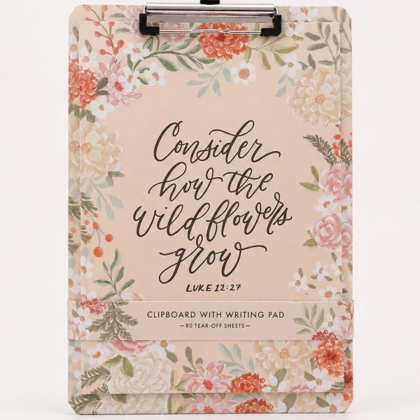 Clipboard met Notablok - Consider How the Wildflowers Grow