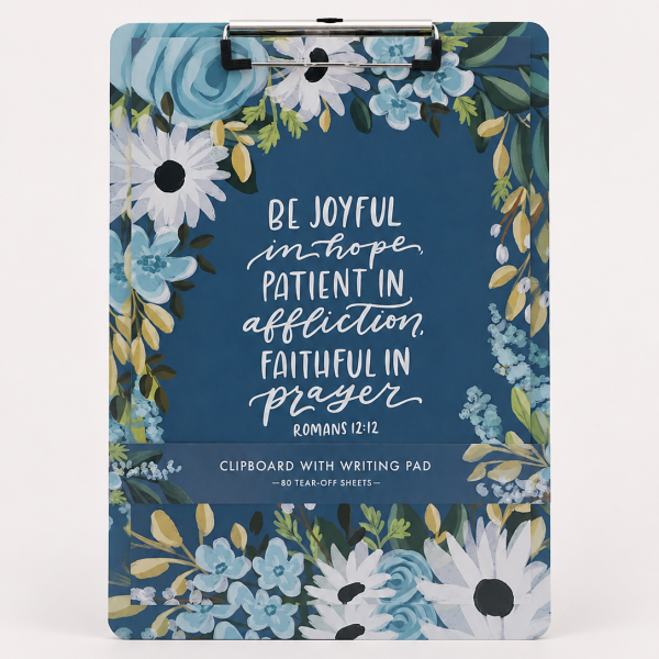 Clipboard met Notablok - Be Joyful in Hope