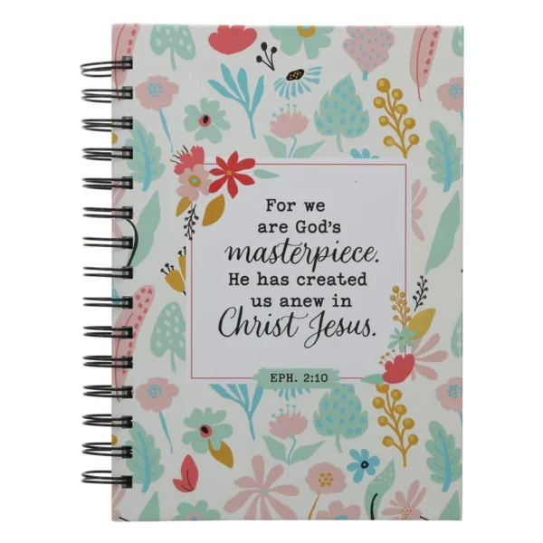 For We Are God's Masterpiece Hardcover Wirebound Journal