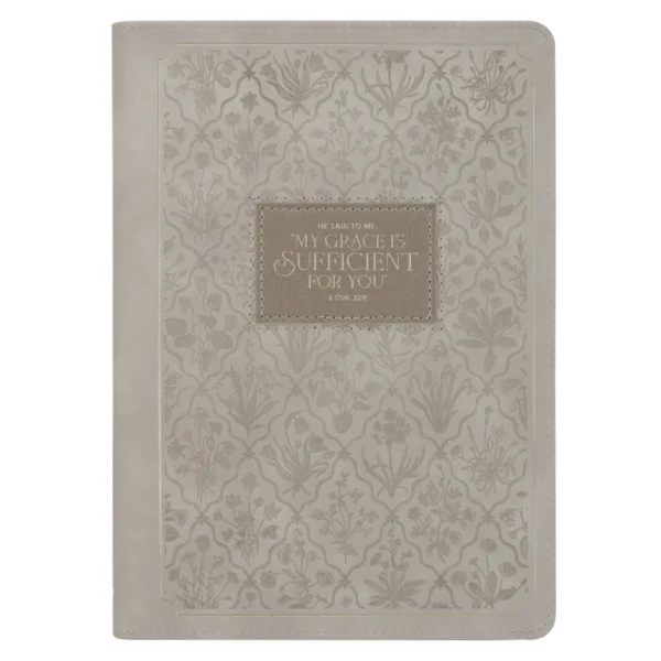 My Grace Is Sufficient for You Faux Leather Journal with Zipped Closure