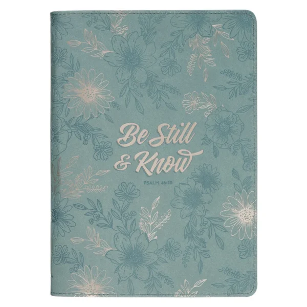Be Still and Know Faux Leather Journal with Zipped Closure