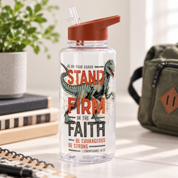 Stand Firm in the Faith Plastic Water Bottle